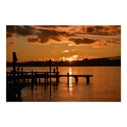 Poster Regarder l'affiche du coucher du soleil (Devant)