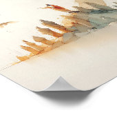 Poster Regardez les oiseaux - Aquarelle Jésus Bib de Noël (Coin)