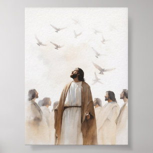 Poster Regardez les oiseaux de l'air - Matthieu 6:26