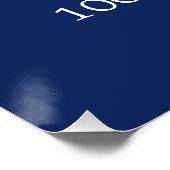 Poster Regardez qui a 100 ans | Bleu 100e anniversaire (Coin)