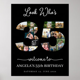 Poster regardez qui a 35 ans heureux anniversaire
