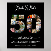 Poster regardez qui a 50 ans anniversaire photo collage (Devant)