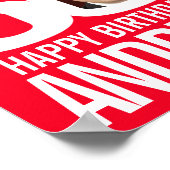 Poster Regardez qui est 60 rouge blanc 60ème anniversaire (Coin)