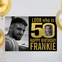Regardez qui est né il y a 50 ans photo en noir et
