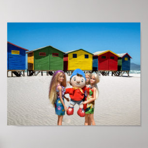 Poster Regardez qui nous avons ramassé à la plage.