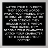 POSTER REGARDEZ VOS PENSÉES (Devant)