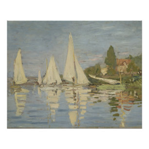 Poster Régates à Argenteuil, peinture à l'huile, Claude M