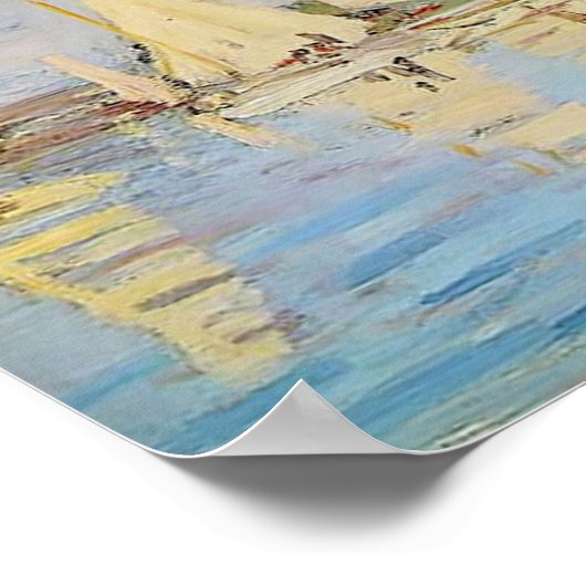 Poster Regatta à Argenteuil par Claude Monet (Coin)