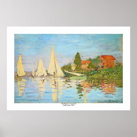 Poster Regatta à Argenteuil par Claude Monet (Devant)