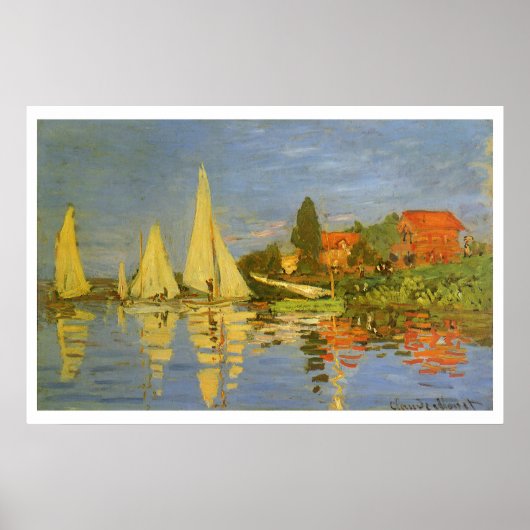 Poster Regatta à Argenteuil par Claude Monet (Devant)