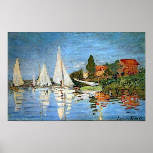 Poster Regatta At Argenteuil, Claude Monet Print (Devant)