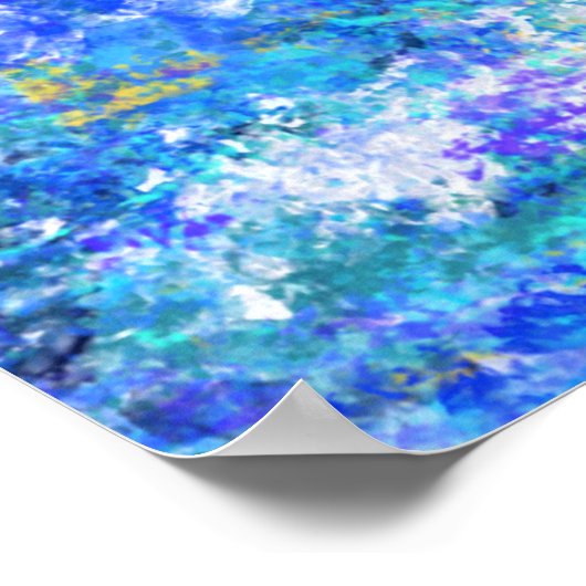 Poster Regatta Sailing - Art Abstrait peinture originale (Coin)