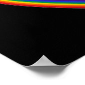 Poster regenbooghartslag met poot (Hoek)