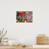 Poster regenbooghartslag met prijsopgave (Keuken)