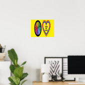 Poster regenboogklok met hartstilstand (Thuiskantoor)