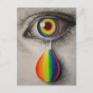 Poster regenboogscheuren briefkaart