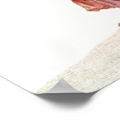 Poster Régence Bleue Et Rose Pretty Dessin Mode Français (Coin)