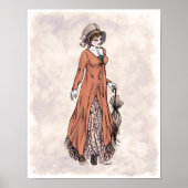 Poster Regency Mode - Lady #2 - 11x14 Art Print (Devant)