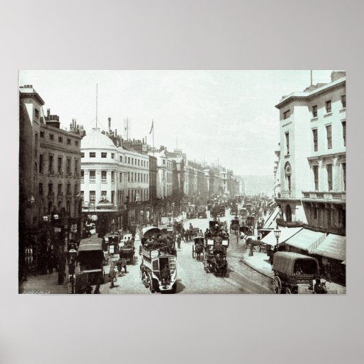 Poster Regent Street, Londres, vers 1900 (Devant)