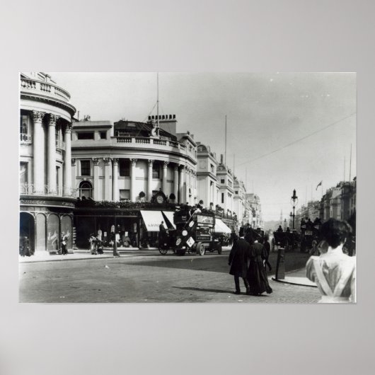 Poster Regent Street, Londres, vers 1900 (Devant)