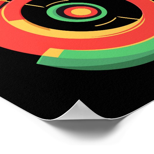 Poster Reggae Music Clef (Coin)