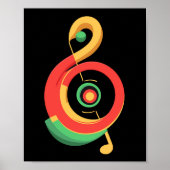 Poster Reggae Music Clef (Devant)