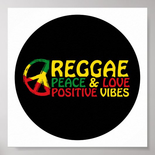 Poster Reggae Musique avec citations positives (Devant)