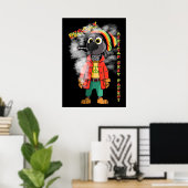 Poster Reggae perroquet gris africain (Bureau à domicile)