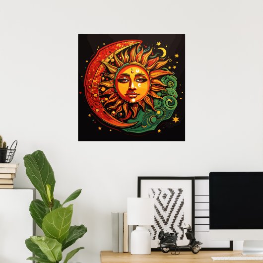 Poster Reggae Sun & Moon (Bureau à domicile)
