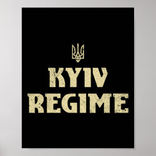 Poster Régime de Kiev drôle de trident ukrainien disant s