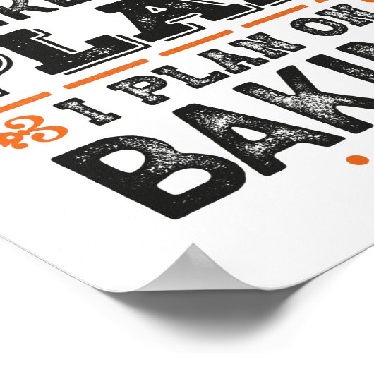 Poster Régime de retraite Baking Gift Drôle (Coin)