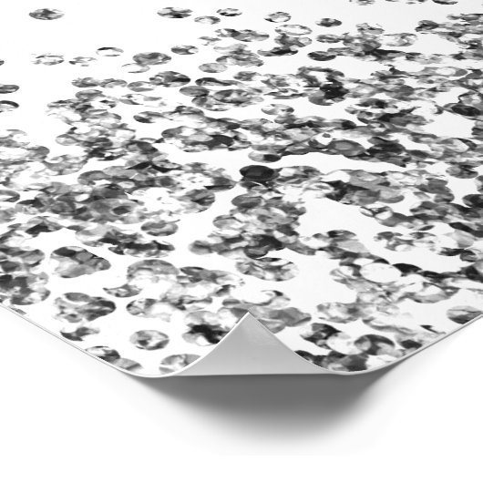 Poster REGINA Glam Silver Parties scintillant Sequins Mar (Coin)