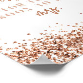 Poster REGINA Rose Gold Combien de baisers Shower de mari (Coin)