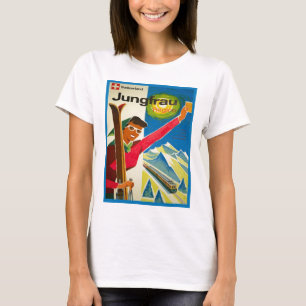 poster, regio Jungfrau, Zwitserland T-shirt