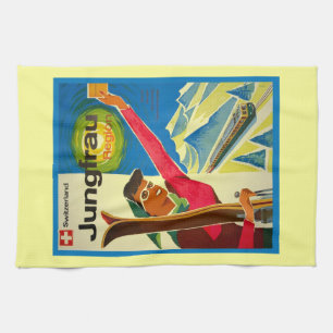 poster, regio Jungfrau, Zwitserland Theedoek