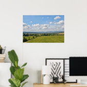 Poster Région Auvergne dans le Massif Central de France (Bureau à domicile)