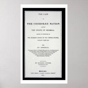 Poster région d'Anti-retrait, par nation cherokee, dans