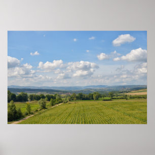Poster Région d'Auvergne dans le Massif Central de la Fra