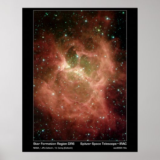 Poster Région de formation de Star DRS - Télescope Spitze (Devant)