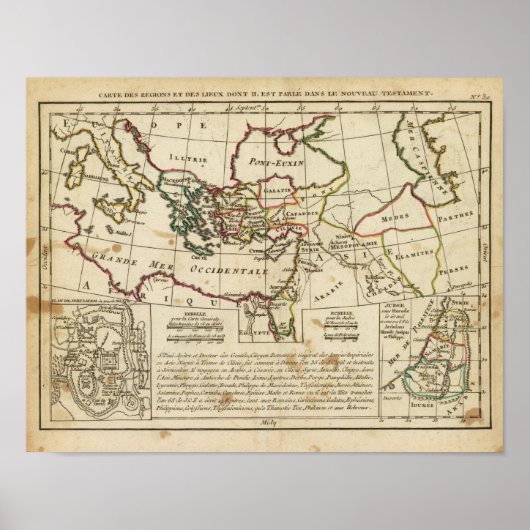 Poster Régions, places dans le Nouveau Testament (Devant)