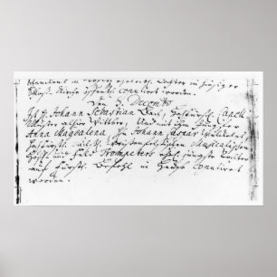 Poster Register of Bach's wedding to Anna