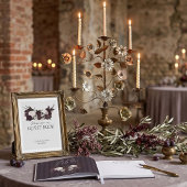 Poster Registre des invités Crânes et Roses Soft Gothic