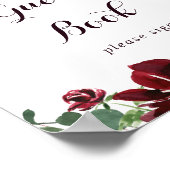 Poster Registre des invités de fleurs d'automne illustré  (Coin)