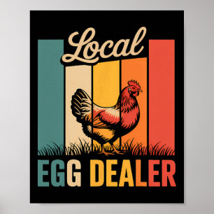 Poster Registre local des vendeurs d'œufs Ferme de poulet