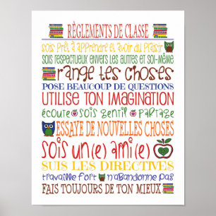 Poster Réglages de Classe