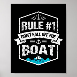 Poster Règle #1 Ne tombez pas de la Vacatio de croisière
