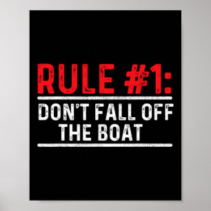 Poster Règle 1 Ne tombez pas du bateau - Bateau M