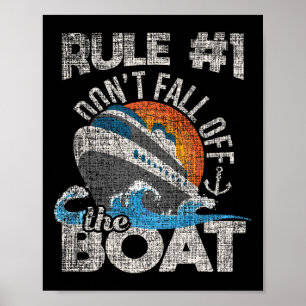 Poster Règle 1 Ne tombez pas du bateau - Croisière C