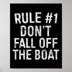 Poster Règle #1 Ne tombez pas hors de la croisière en bat