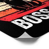 Poster Règle 1 Toujours Boss Up Chat Drôle Mème Hommes Fe (Coin)